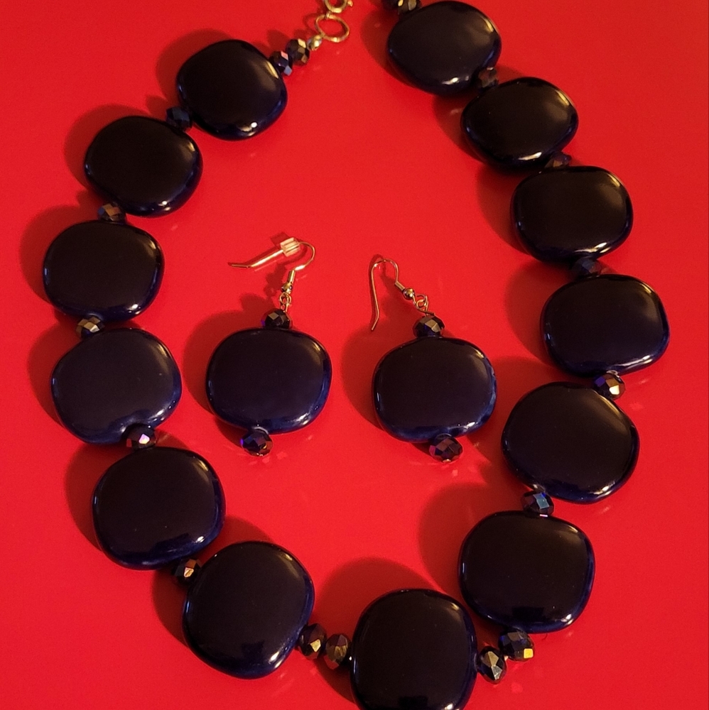 Sapphire Blue Necklace Set